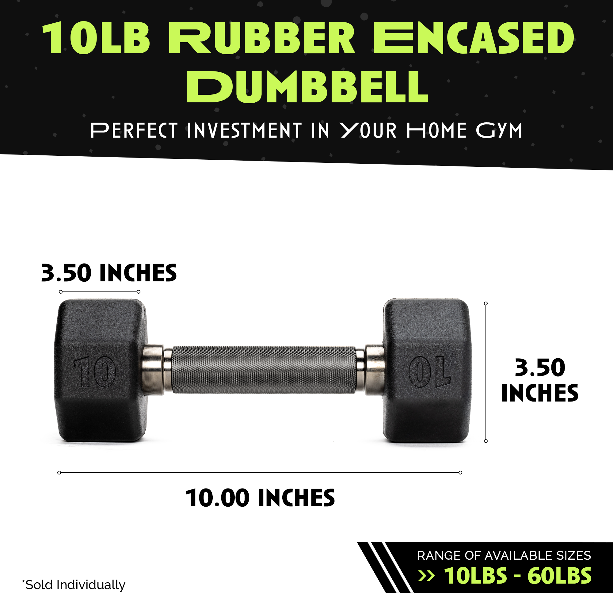 Rubber Dumbbell Individual Weight Training Equipment