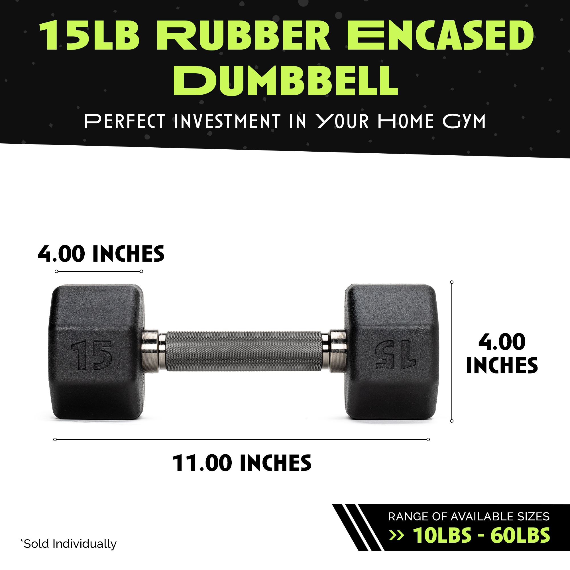 Rubber Dumbbell Individual Weight Training Equipment