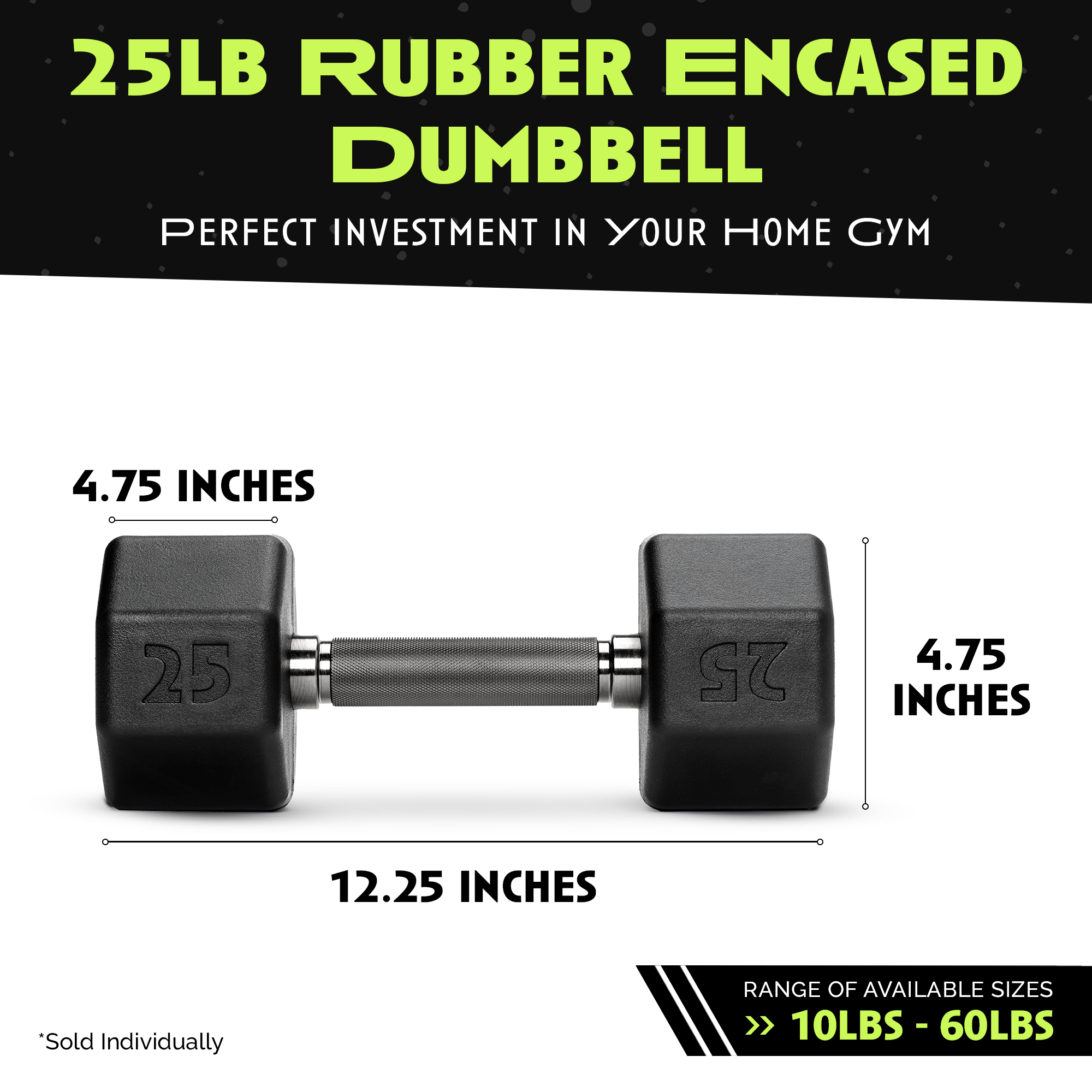 Rubber Dumbbell Individual Weight Training Equipment
