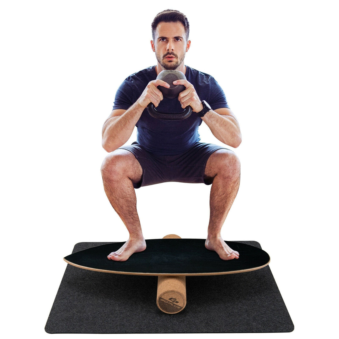 Black Balance Board Trainer Core Strength Exercise