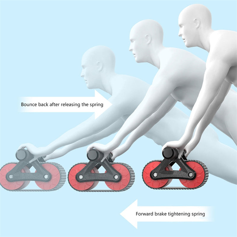 Double Wheel Automatic Rebound Abdominal Exercise Roller