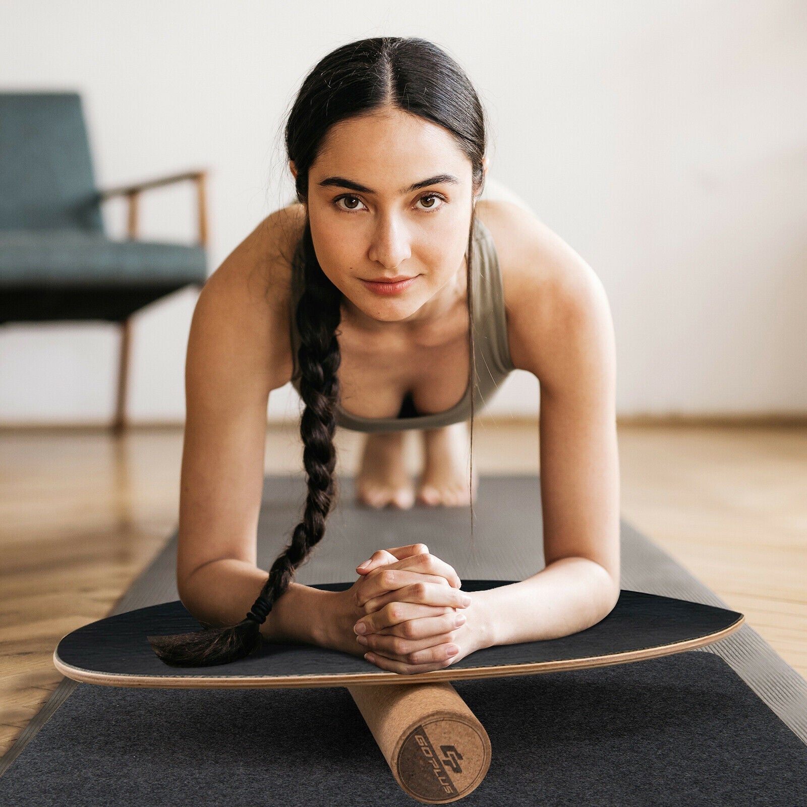 Black Balance Board Trainer Core Strength Exercise