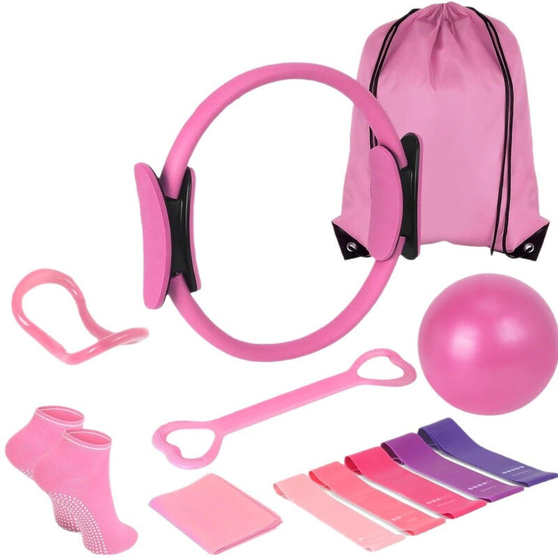 13-Piece Pilates Kit Ring Ball Resistance Bands