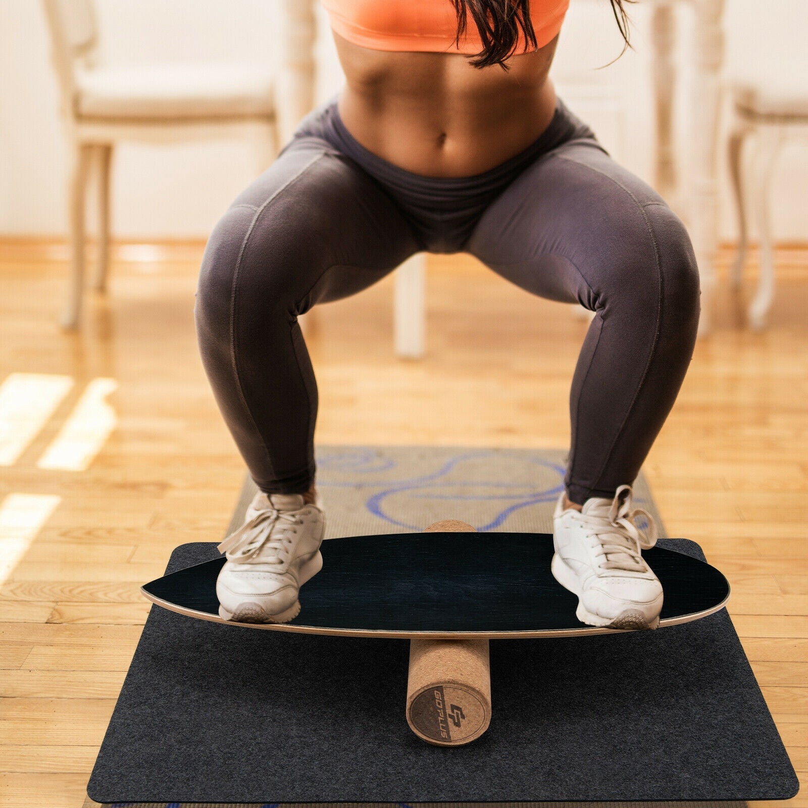 Black Balance Board Trainer Core Strength Exercise