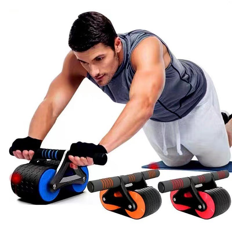 Double Wheel Automatic Rebound Abdominal Exercise Roller