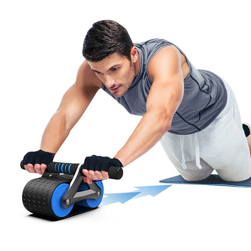 Double Wheel Automatic Rebound Abdominal Exercise Roller