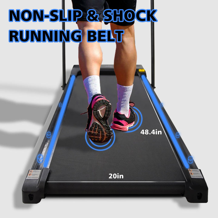 2-in-1 Folding Under Desk Walking Pad Treadmill