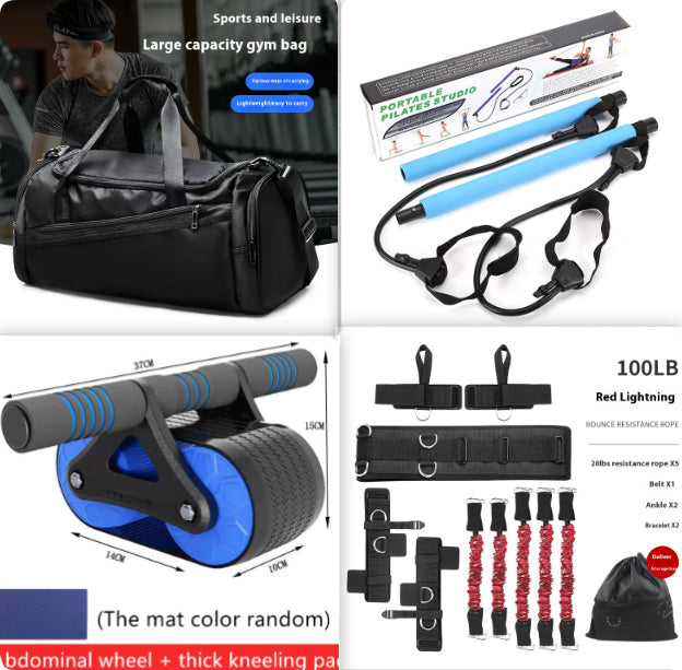 Double Wheel Automatic Rebound Abdominal Exercise Roller