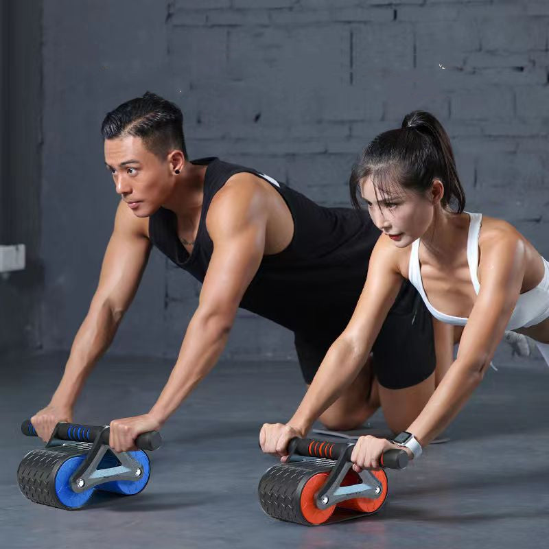 Double Wheel Automatic Rebound Abdominal Exercise Roller