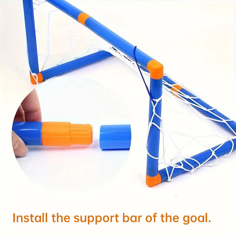 Mini Foldable Plastic Soccer Goal Set Kids