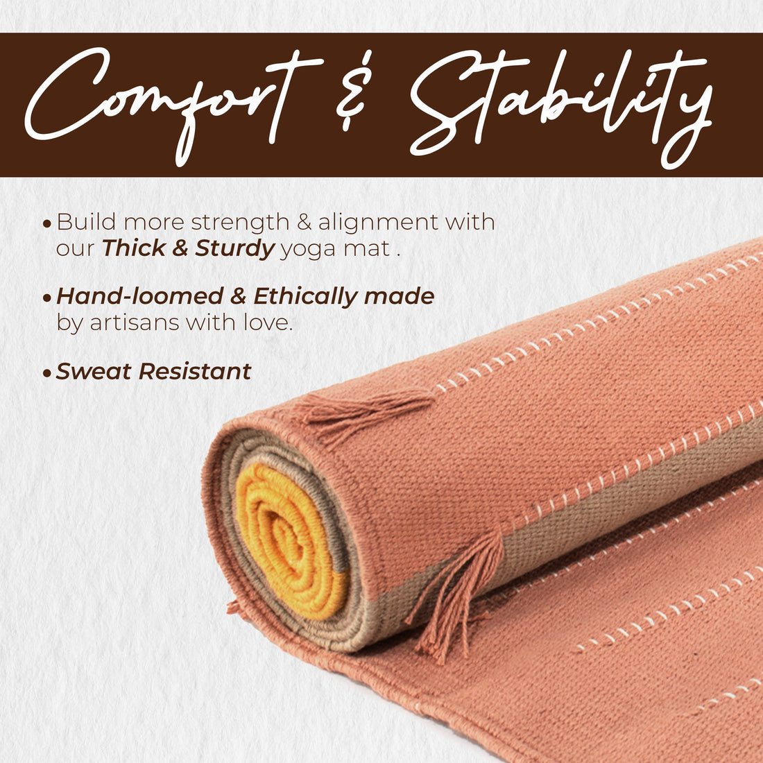 Organic Eco Friendly Cotton Yoga Exercise Mat