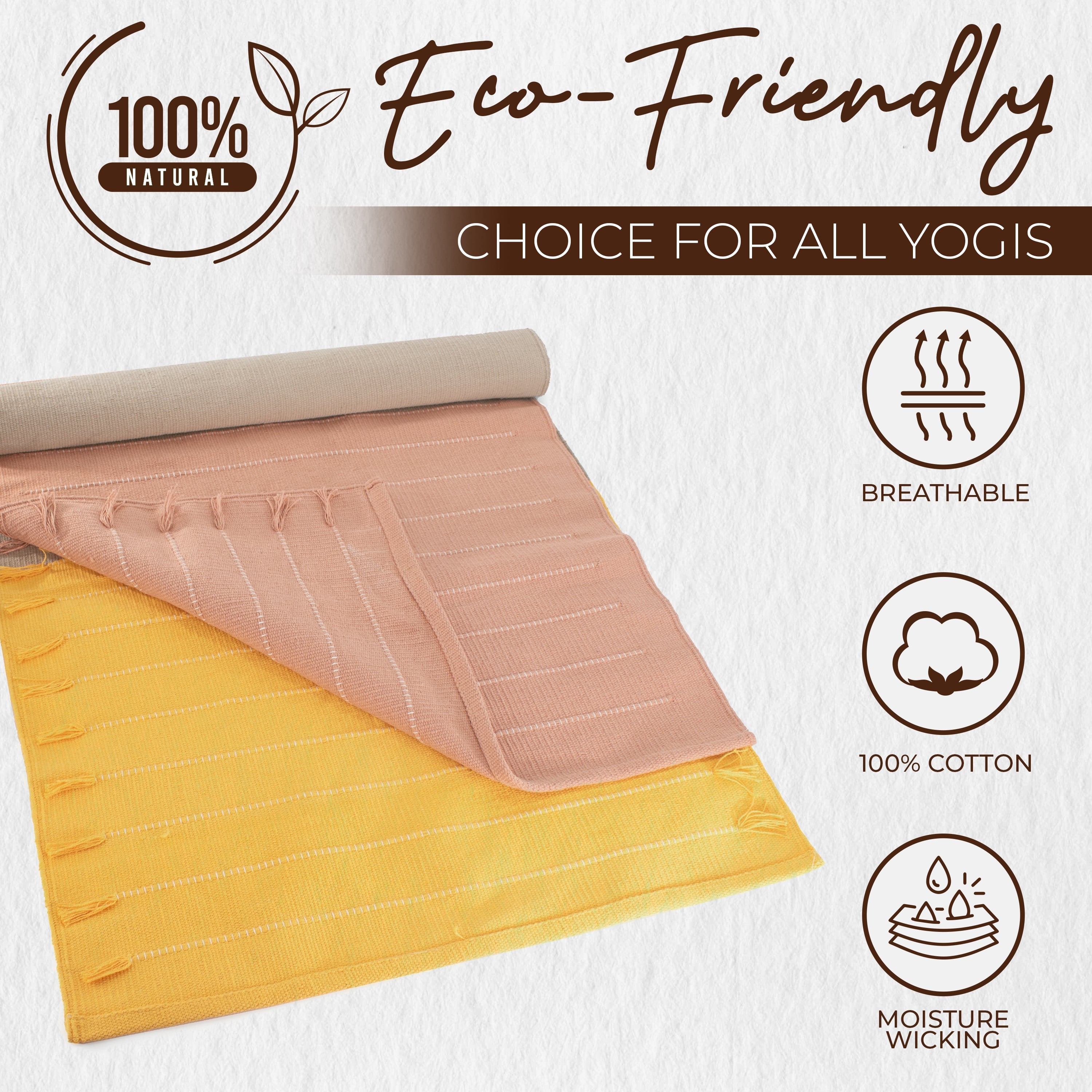 Organic Eco Friendly Cotton Yoga Exercise Mat