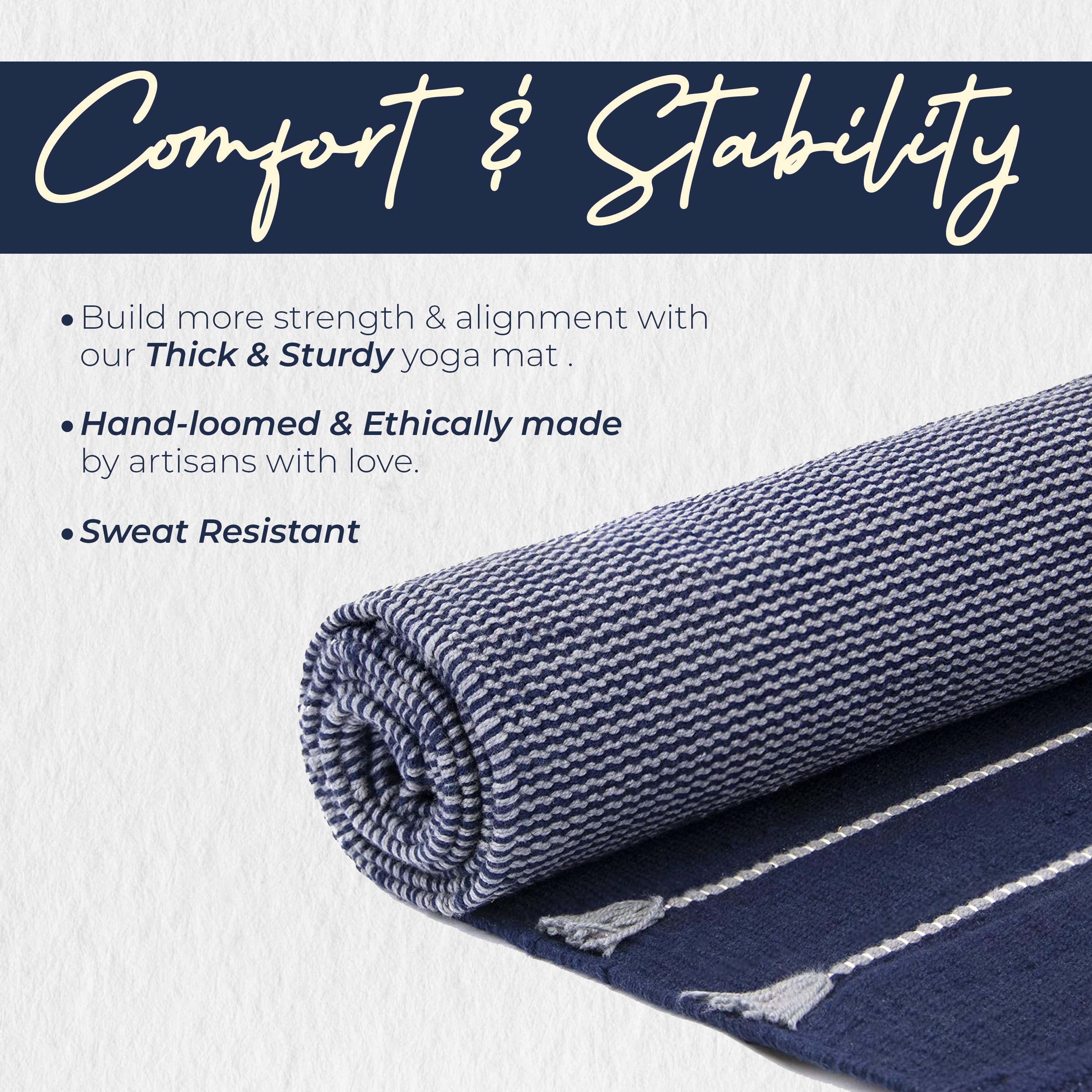 Organic Eco Friendly Cotton Yoga Exercise Mat