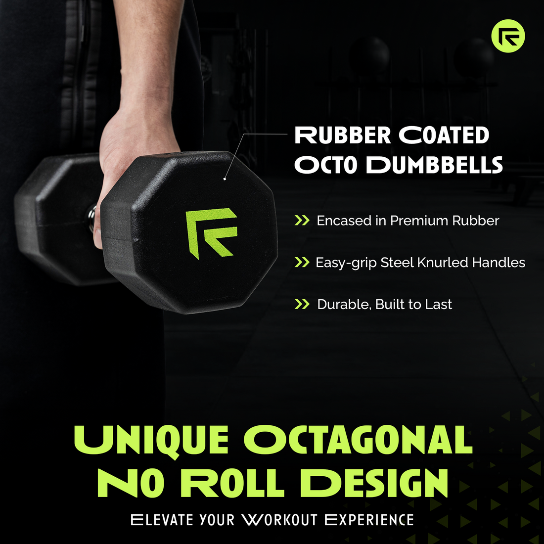 Rubber Dumbbell Individual Weight Training Equipment