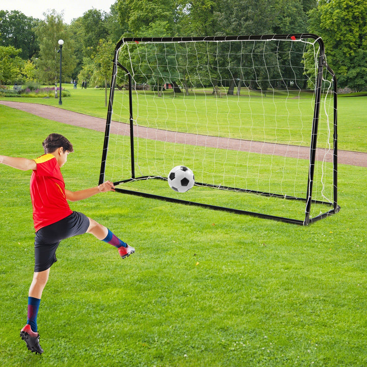 2-in-1 Kids Adjustable Soccer Rebounder Goal Set