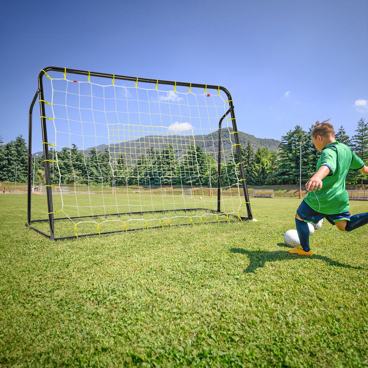 2-in-1 Kids Adjustable Soccer Rebounder Goal Set