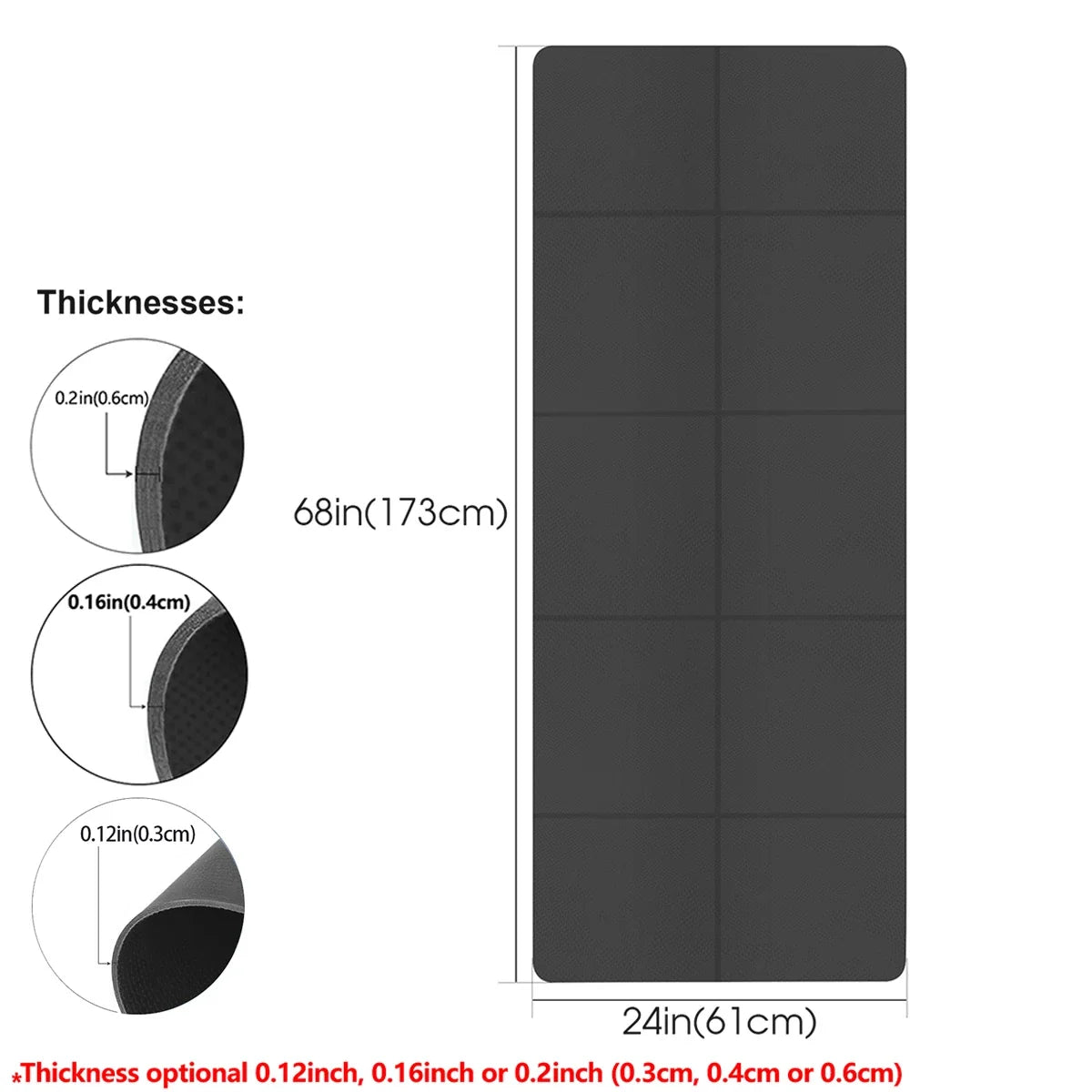 Foldable Eco Friendly EVA Yoga Pilates Exercise Mat