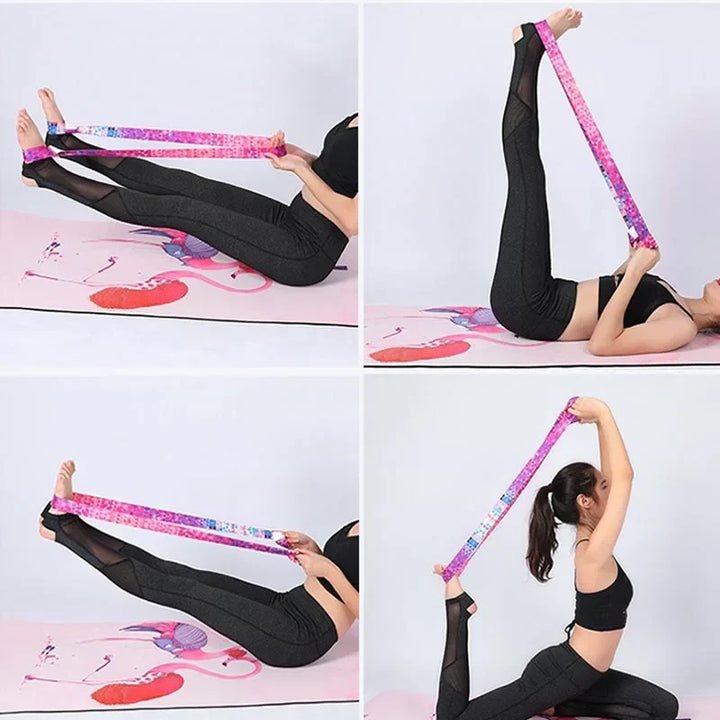 Yoga Mat Strap Elastic Stretching Band Pilates