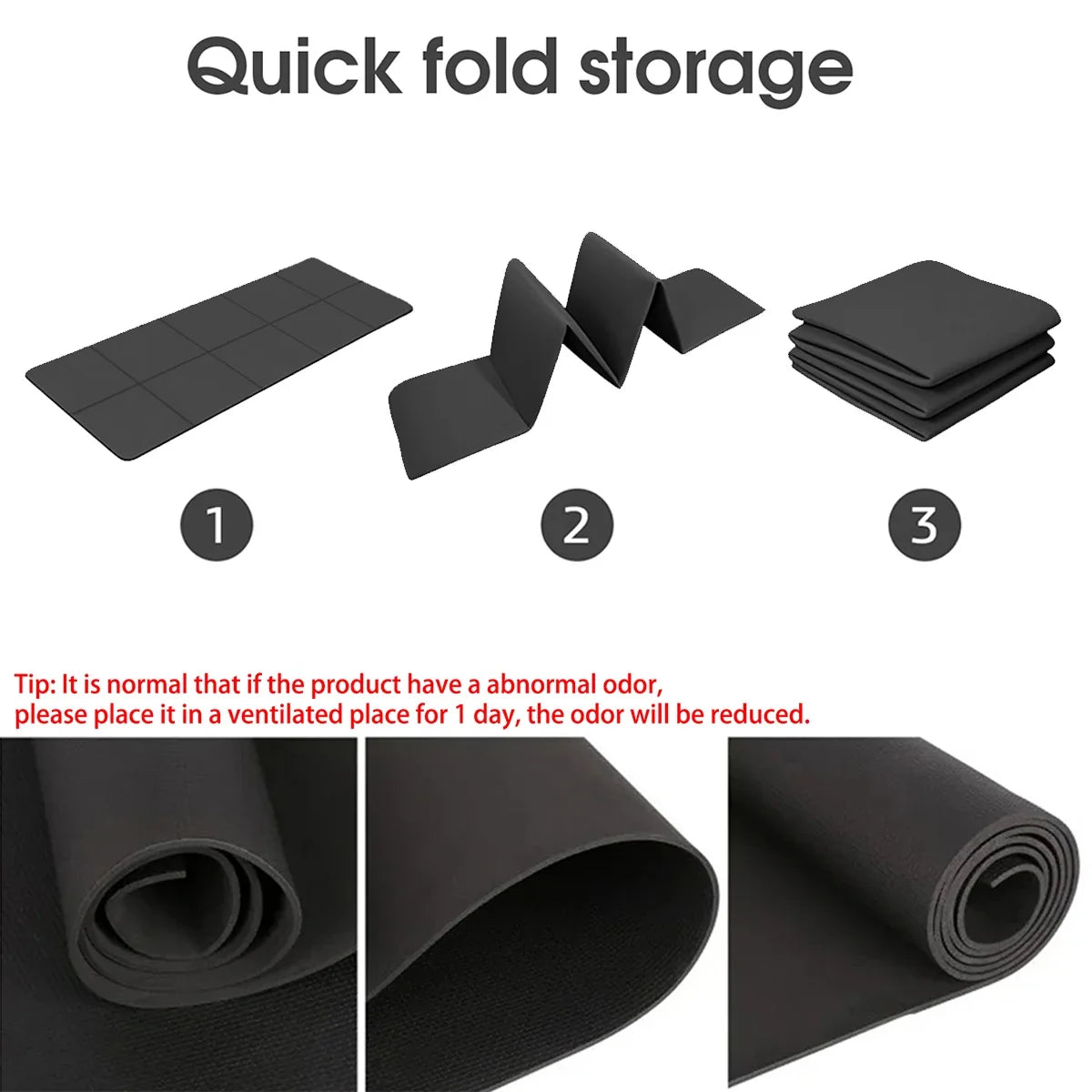 Foldable Eco Friendly EVA Yoga Pilates Exercise Mat