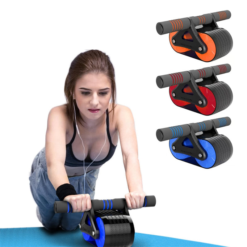 Double Wheel Automatic Rebound Abdominal Exercise Roller